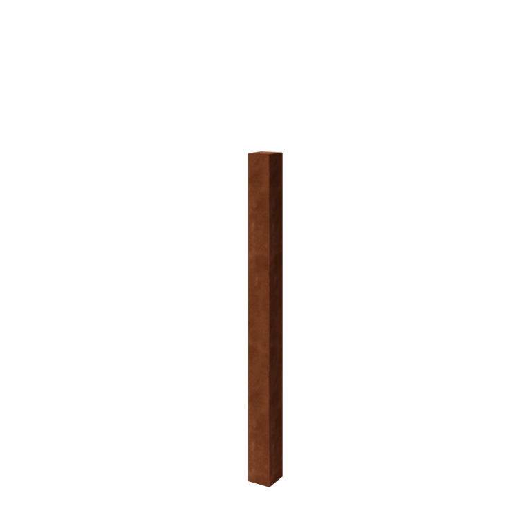 Corten steel garden post - 12 x 12 x 150 cm