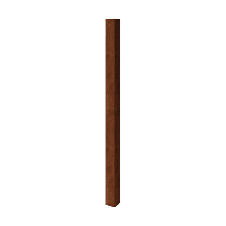 Corten steel garden fencing pole 200 cm