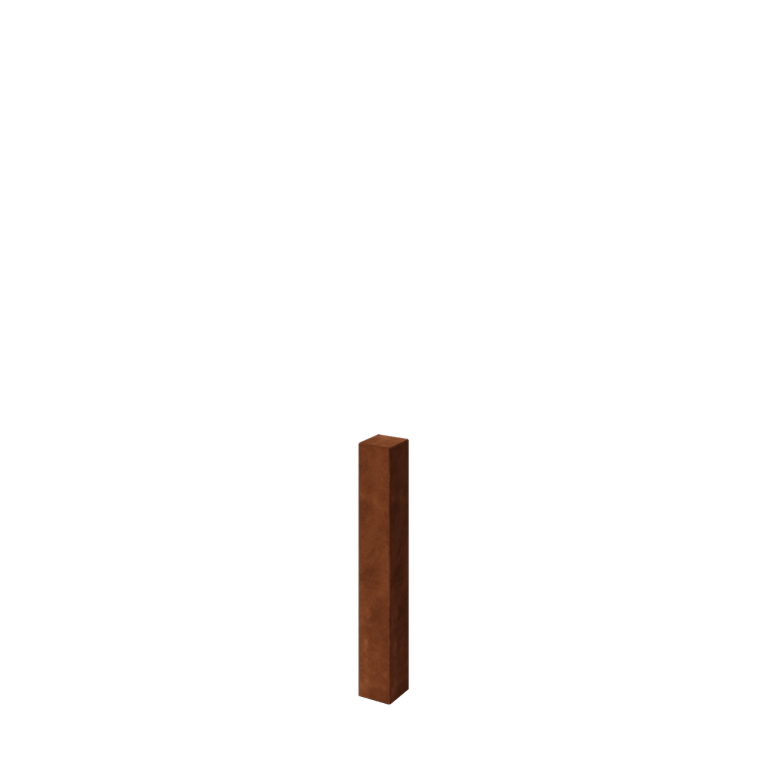 Corten steel garden fencing pole 80 cm