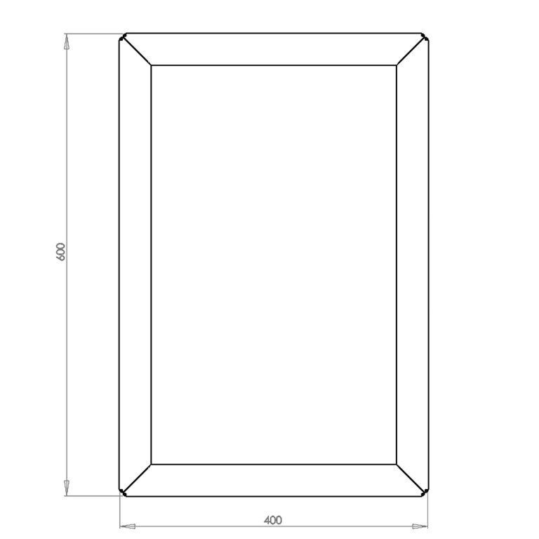 Powder coated steel planter Texas 40 x 60 cm