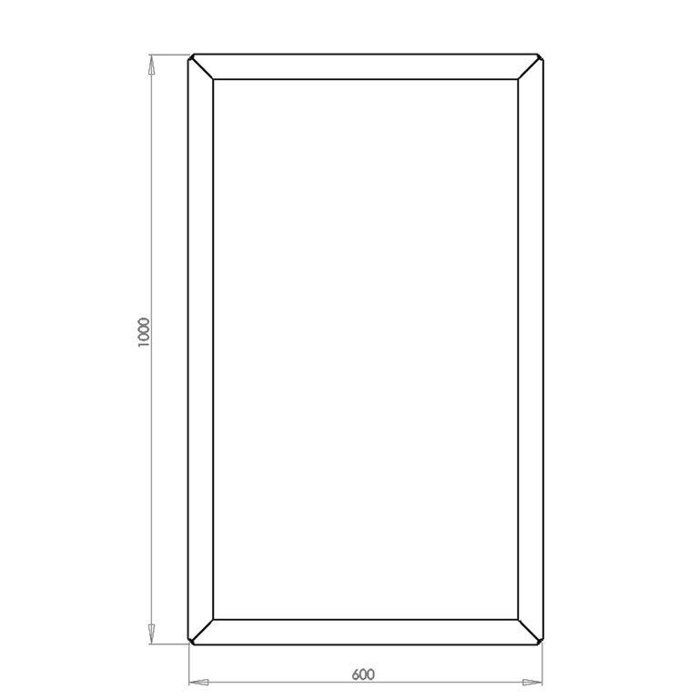 Corten steel planter Texas 60 x 100 cm
