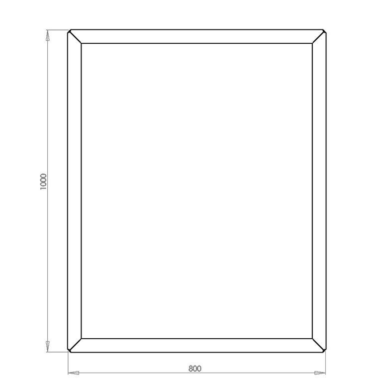 Powder coated steel planter Texas 80 x 100 cm