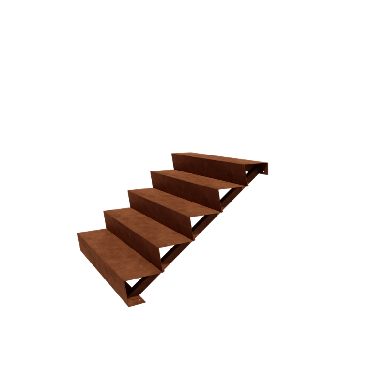 Corten steel stairs New York 5-step (width 120 cm)