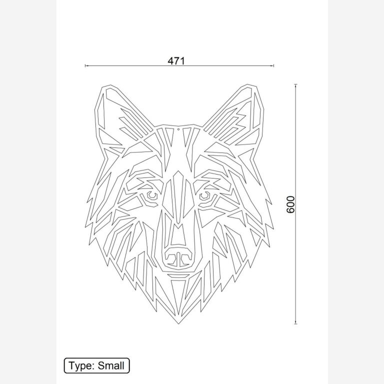 Metal wall decor Wolf 1.0