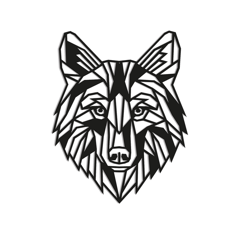 Metal wall decor Wolf 1.0