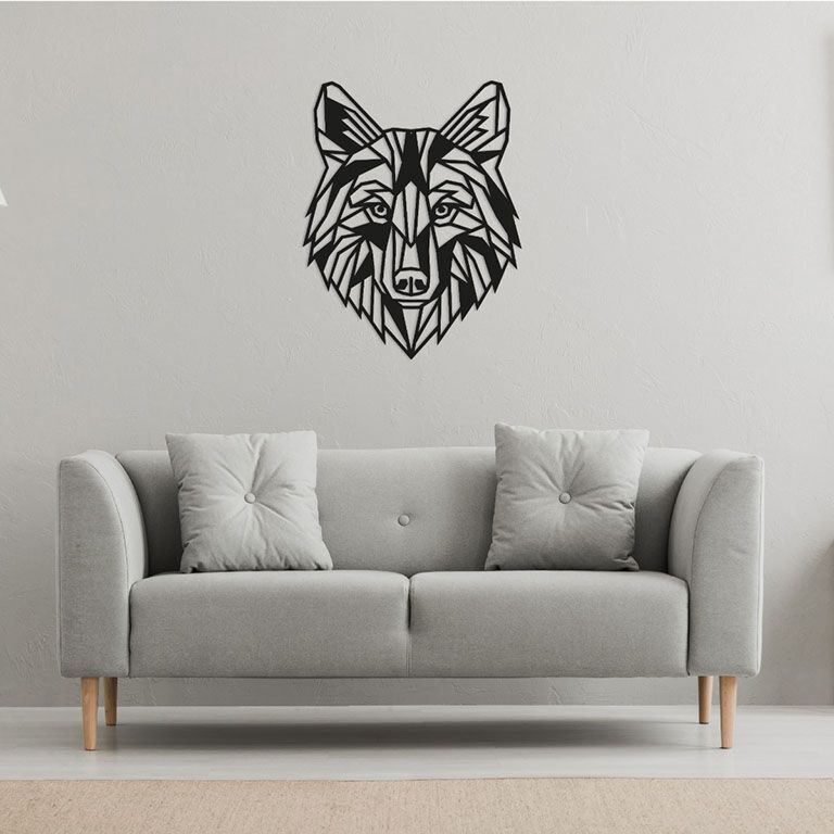 Metal wall decor Wolf 1.0