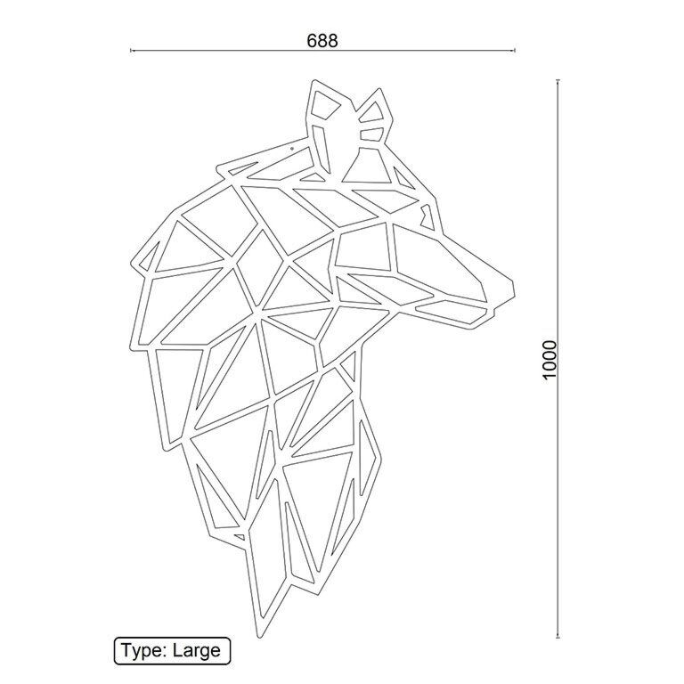 Metal wall decor Wolf 2.0