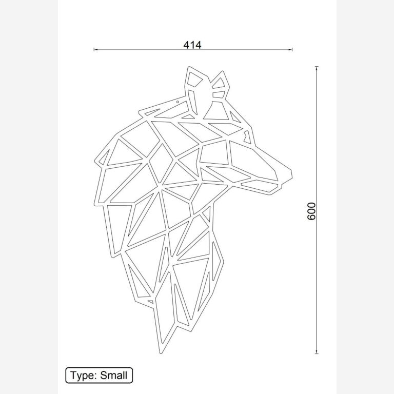 Metal wall decor Wolf 2.0