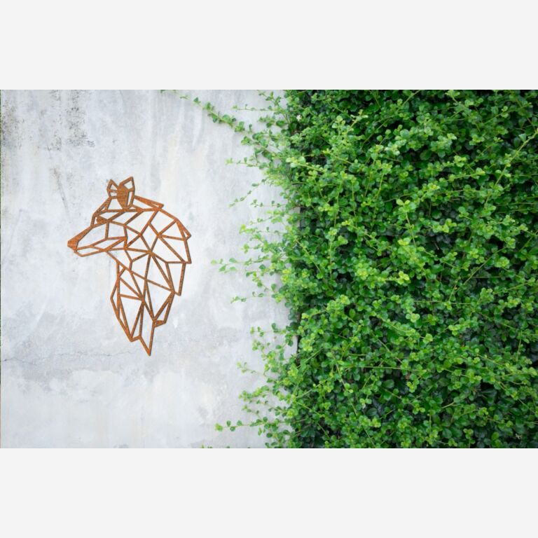 Corten steel wall decor Wolf 2.0