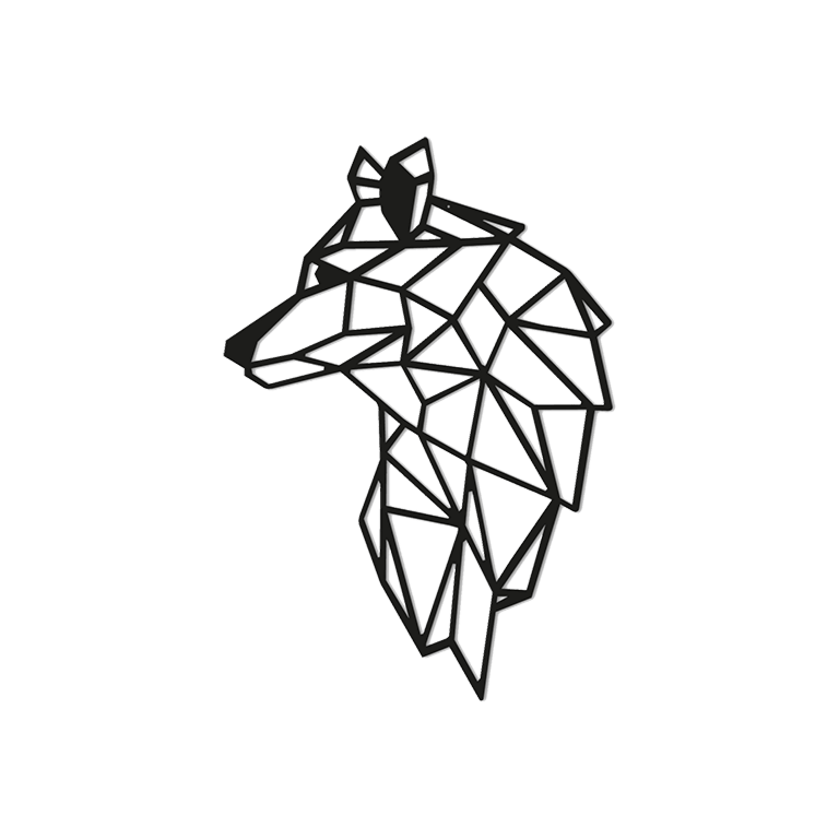 Metal wall decor Wolf 2.0