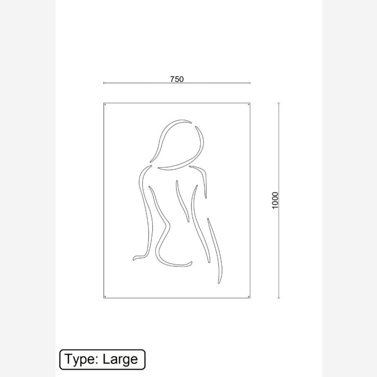Metal wall decor Woman