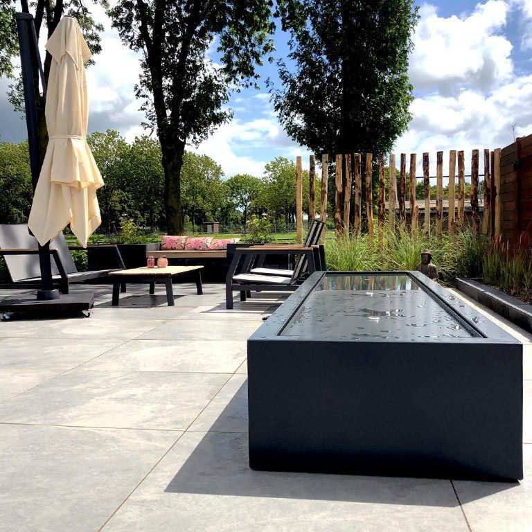 Aluminium water table 300 x 80 x 40 cm