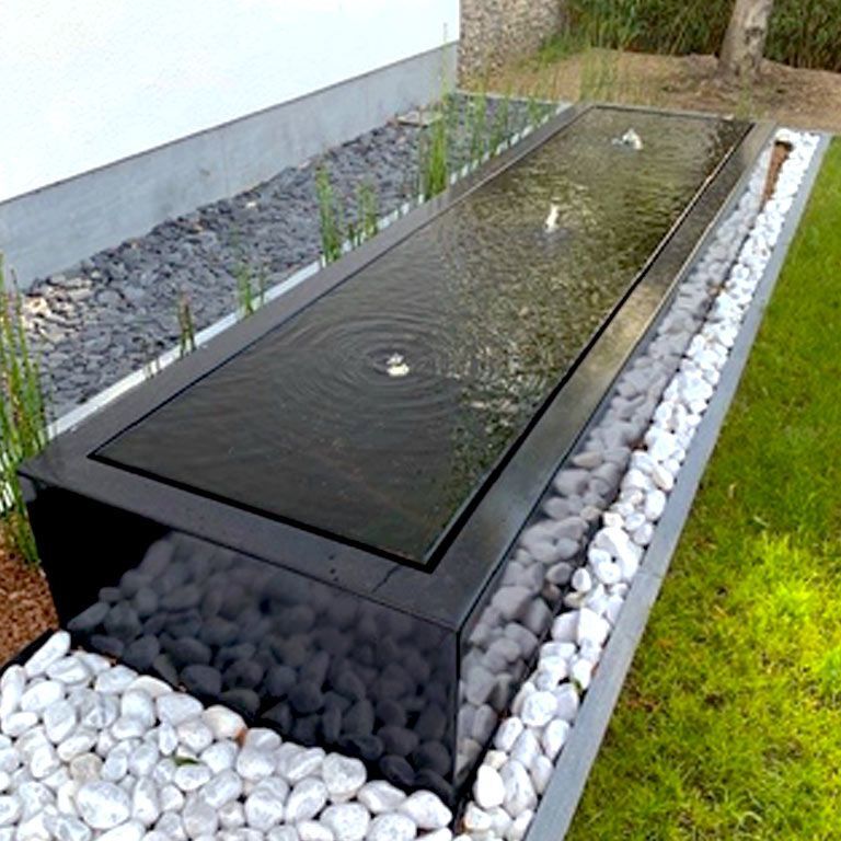 Aluminium water table 300 x 80 x 40 cm