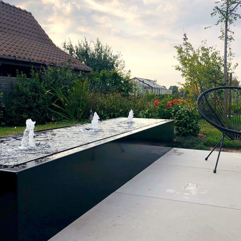 Aluminium water table 300 x 80 x 40 cm