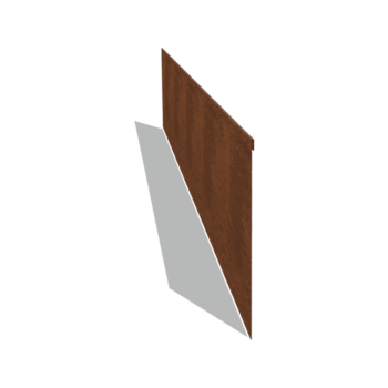 Corten steel border edge flattened 35 cm (length 240 cm)