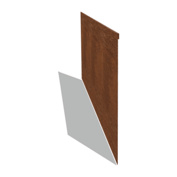 Corten steel border edge flattened 45 cm (length 150 cm)