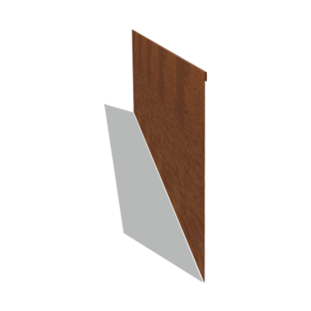 Corten steel border edge flattened 45 cm (length 240 cm)