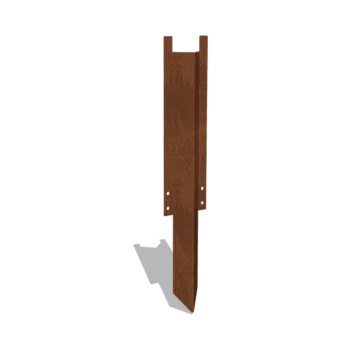 Corten steel support pin long 34 - 37.5 cm