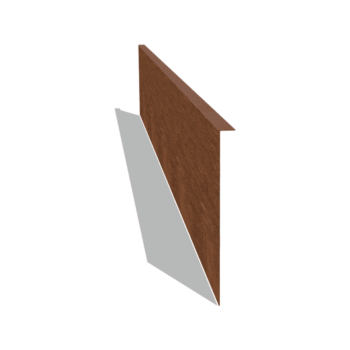 Corten steel border edge angled 34 cm (length 240 cm)