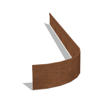 Corten steel border edge FLEX flattened 13 cm (length 150 cm)