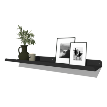 Powder coated steel wall shelve U-shape 100 x 20 cm