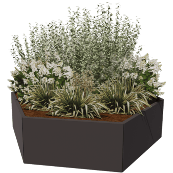 Powder coated steel planter Denver 100