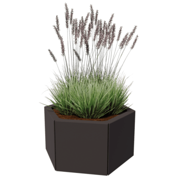 Powder coated steel planter Denver 30