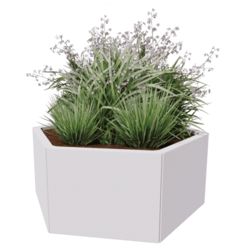 Powder coated steel planter Denver 50