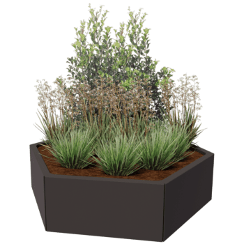 Powder coated steel planter Denver 60