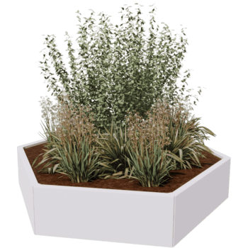 Powder coated steel planter Denver 80