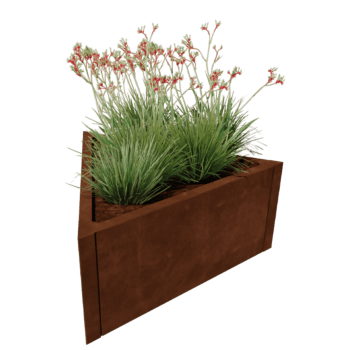 Corten steel planter Alaska equilateral 80 cm