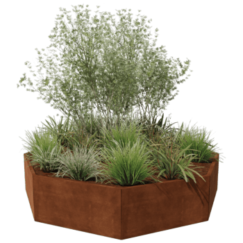 Corten steel planter Chicago 100