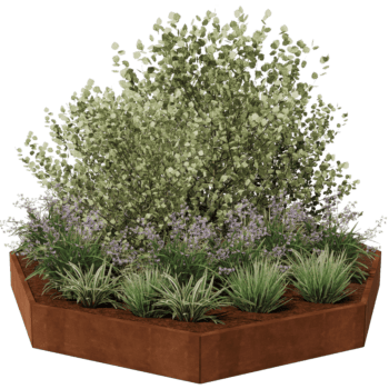 Corten steel planter Chicago 120