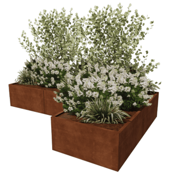 Corten steel planter Kansas 100