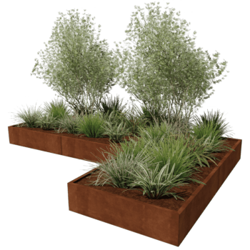 Corten steel planter Kansas 120