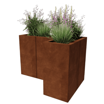 Corten steel planter Kansas 30