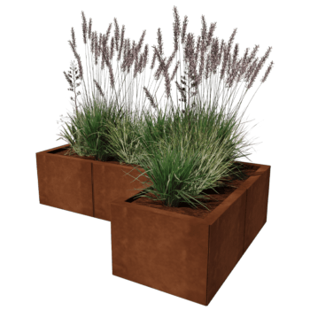 Corten steel planter Kansas 40