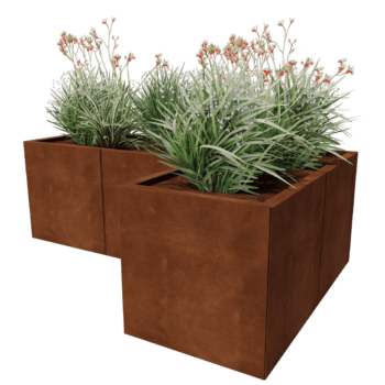 Corten steel planter Kansas 50
