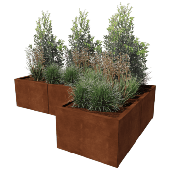 Corten steel planter Kansas 60