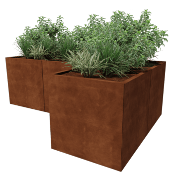 Corten steel planter Kansas 70