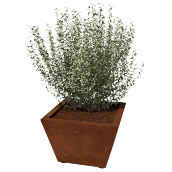 Corten steel welded planters Cone 60 x 60 x 40 cm