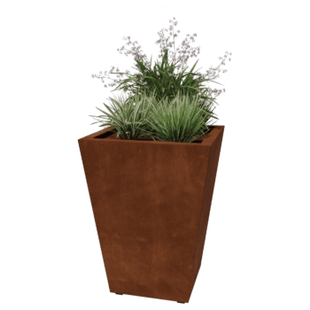 Corten steel welded planters Cone 60 x 60 x 80 cm