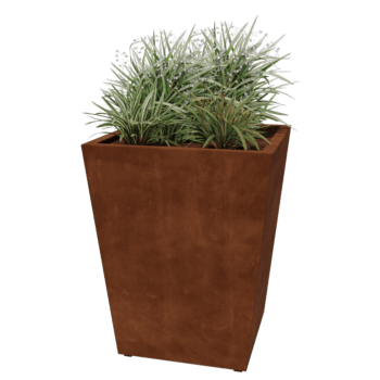 Corten steel welded planters Cone 80 x 80 x 100 cm