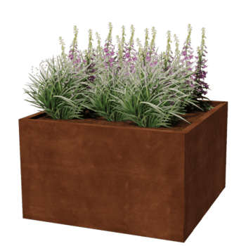 Corten steel planter Miami 100 x 100 cm