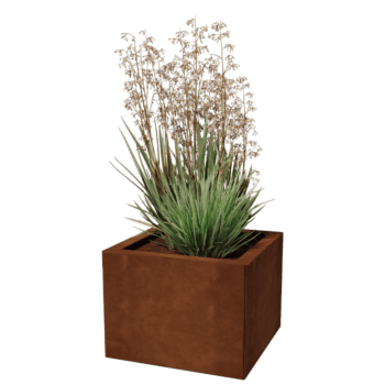 Corten steel planter Miami 40 x 40 cm