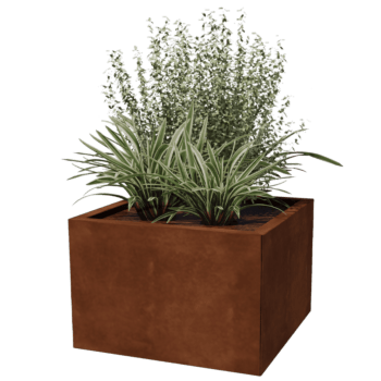 Corten steel planter Miami 60 x 60 cm