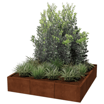 Corten steel planter Miami xxl 150 x 150 cm