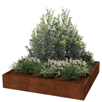 Corten steel planter Miami xxl 180 x 180 cm