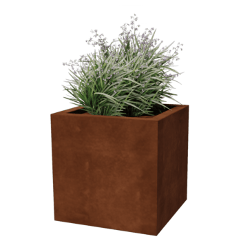 Corten steel welded planters Montana 50 x 50 x 50 cm