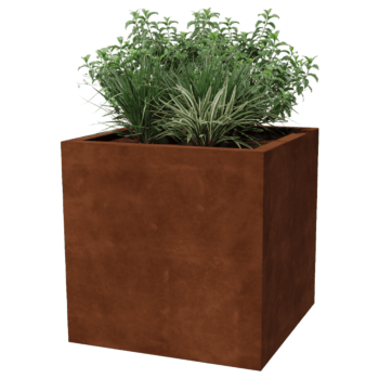 Corten steel welded planters Montana 70 x 70 x 70 cm